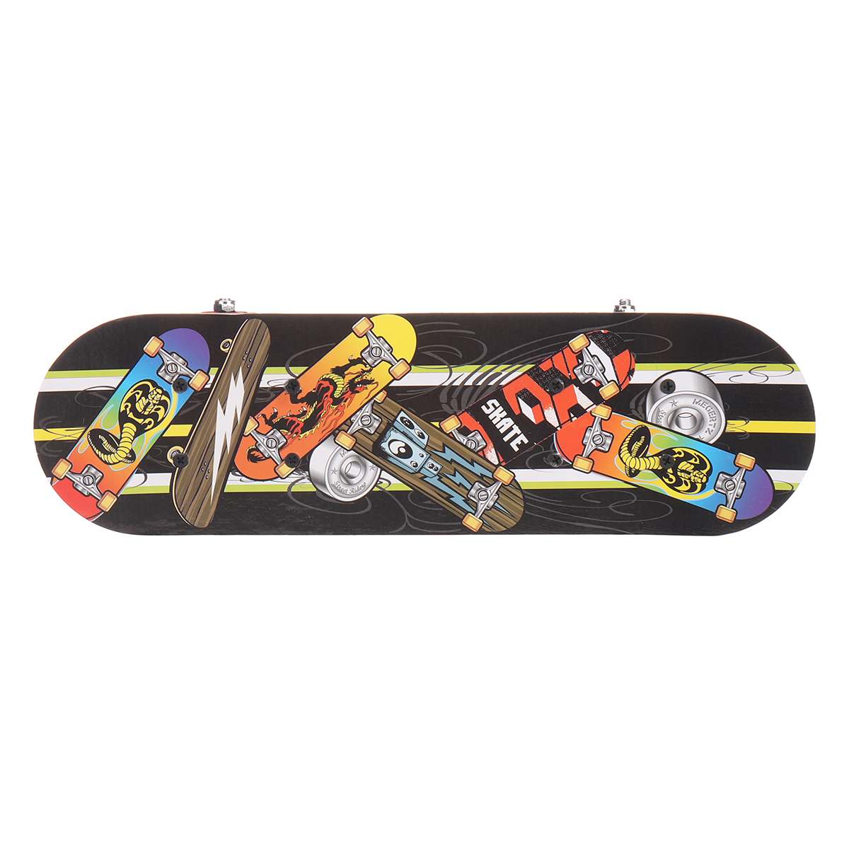 17 Inch Double Rocker Children Kids Skateboard Teenagers Beginnner Four-wheel Wooden Skate Board: Skate Board