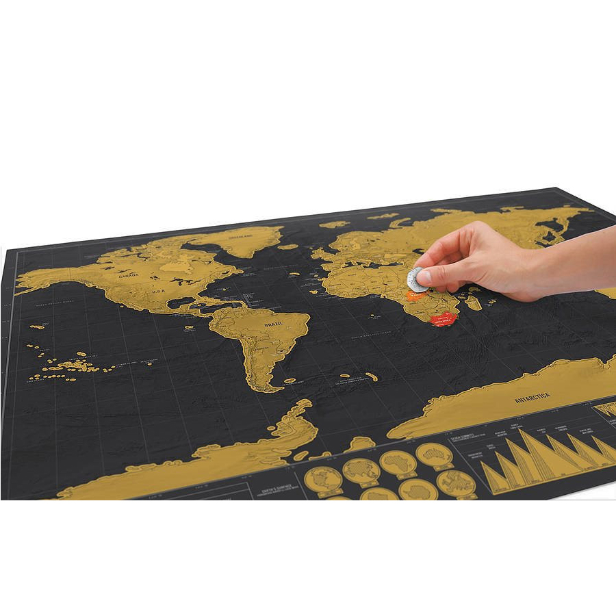 Scratch Map World Map Room Home Decoration Wall Stickers