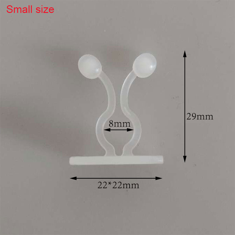 10-30PCS Plant Climbing Wall Fixture Clips Self-Adhesive Vines Holder Fixture Garden Plant Wall Vines Fixture Wall Sticky Hook: M / Beige