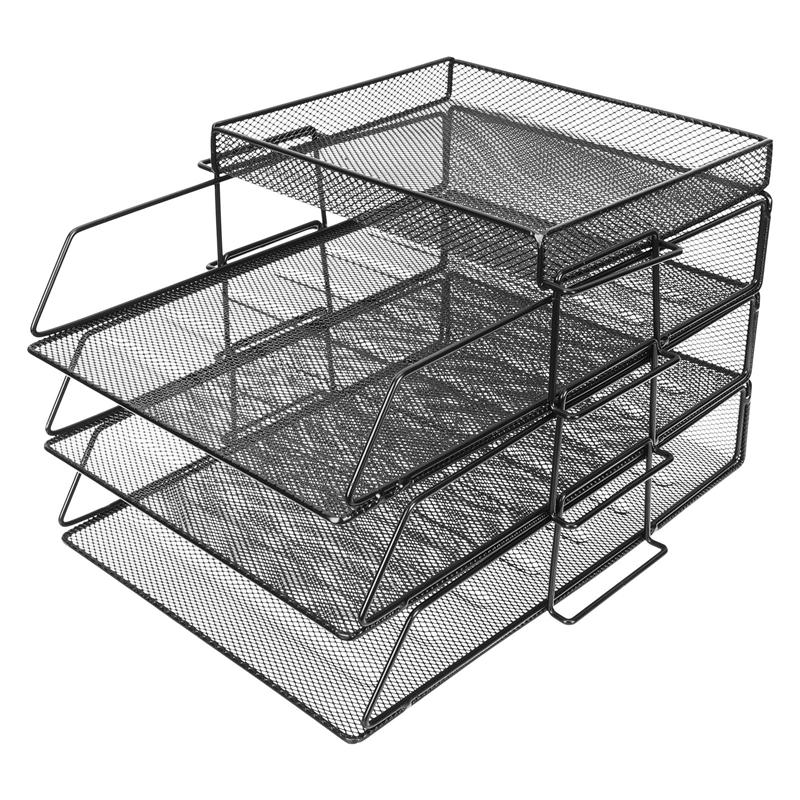 Desk Organizing Rack Stackable Document Tray File Holder File Storage Rack