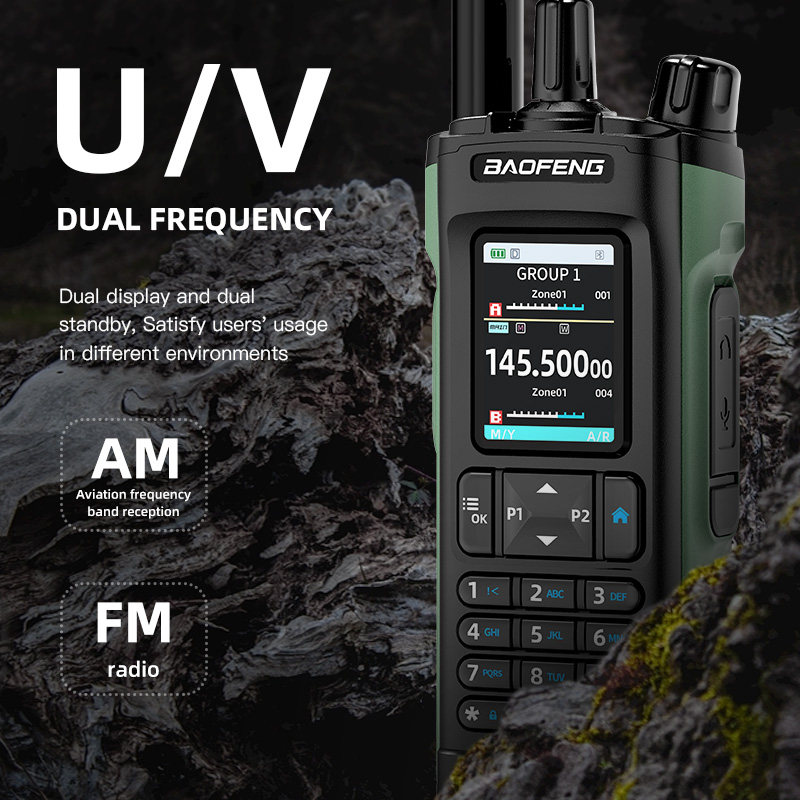 Neues BAOFENG UV-32 Walkie Talkie GPS 10W Bluetooth APP Programmierung Multi Band Wireless Kopierfrequenz Typ-C UV32 Ham 2-Wege-Radio