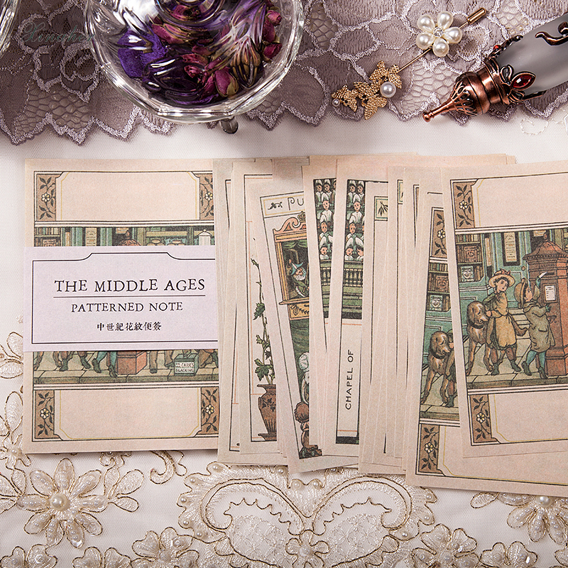 30 pçs do vintage medieval padrão material papel lixo jornal planejador scrapbooking vintage decorativo diy artesanato papel de fundo