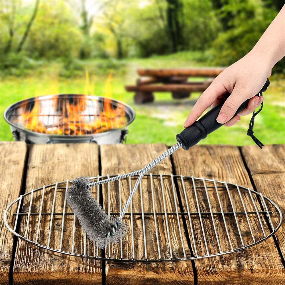 Kit de cepillo de limpieza para parrilla de barbacoa, herramienta de cocina de acero inoxidable, accesorios para exteriores y cocina