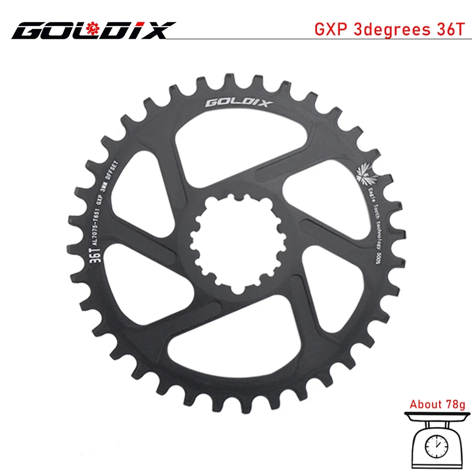 GOLDIX MTB Bicycle Chainring Narrow Wide Mountain Bike Chainwheel 30T 32T 34T 36T 38T For SRAM XX1 X9 XO X01 gx Eagle NX: Burgundy