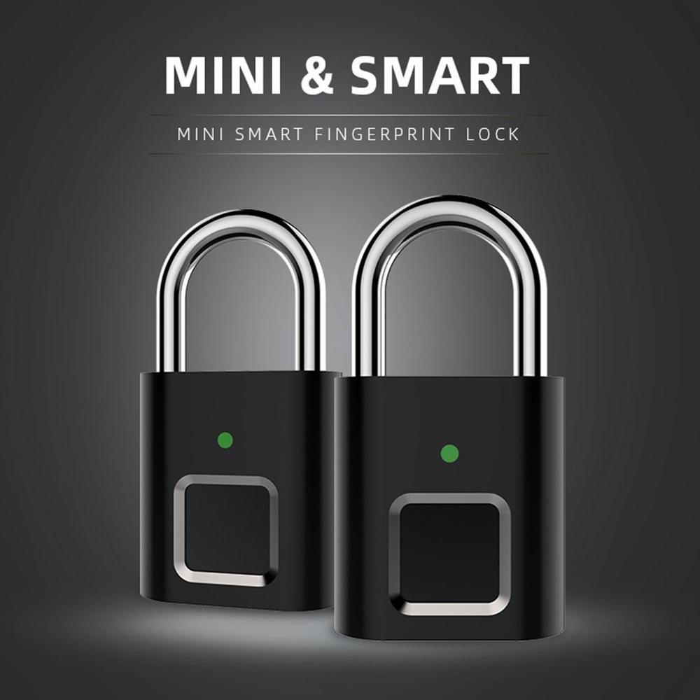 Biometric Lock Semiconductor Lock Smart Door Lock USB Rechargeable Padlock Door Electronic Lock Intelligent Home Keyless Lock