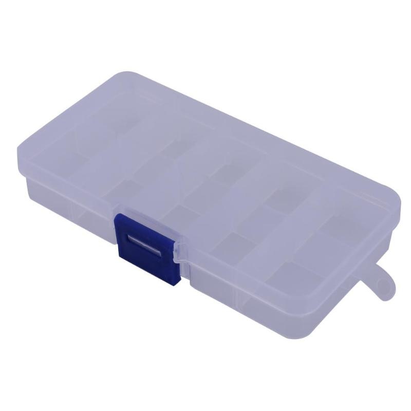 10 Vakken Draagbare Transparante Plastic Vissen Lokken Opbergdoos Case Spoon Hook Bait Tackle Box Vis Accessoire Doos