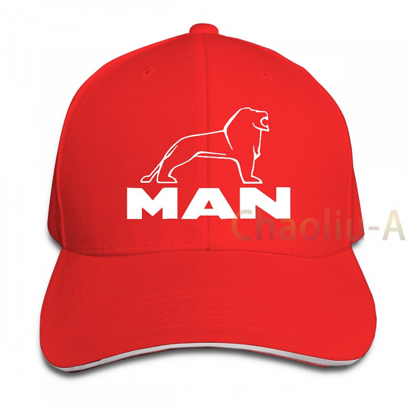 CAMION MAN LOGO TGX TGL TGM TGS AUTOTRAZIONE TRUCK DRIVER REGALO berretto da Baseball uomo donna Trucker Cappelli di modo cappuccio regolabile: 1-Red