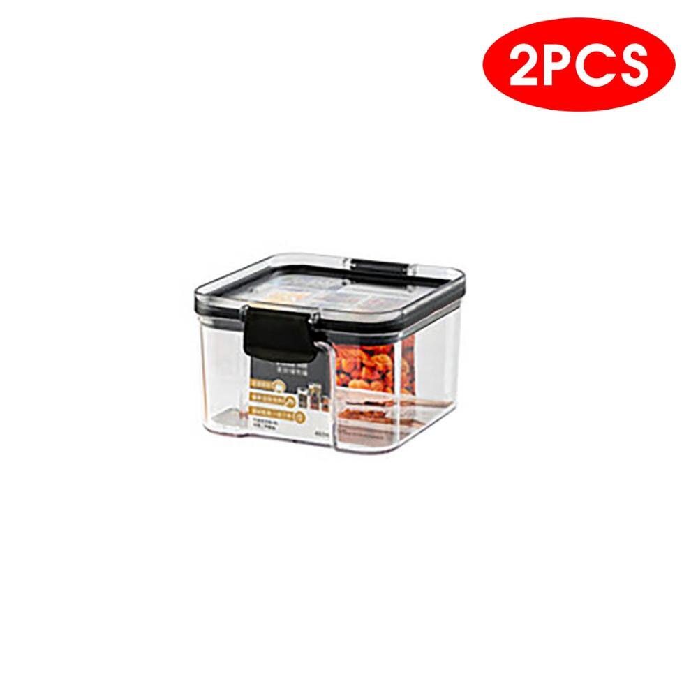 2/4PCS PET Plastic Food Containers Transparent Stackable Dry Food Storage Box Kitchen Spaghetti Noodles Sealed Containers: 2pcs  460ml