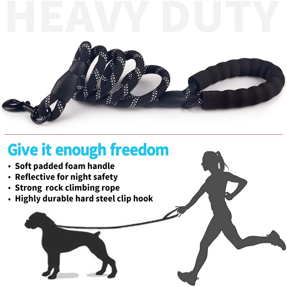 Duurzaam Grote Hond Carriers Leash Training Running Touw Handvat Medium Grote Honden Kraag Riemen Sterke Lead Touwen Voor Rottweiler