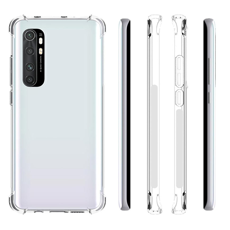 Odporny na wstrząsy pokrowiec na Xiaomi Mi Uwaga 10 Lite 10T zawodowiec 5G pokrowiec przezroczysty silikonowy TPU twardy przezroczysty pokrowiec na Xiaomi 10 Lite Coque