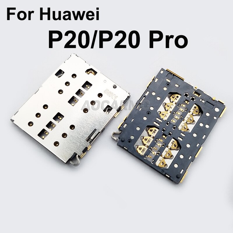 Aocarmo Für Huawei P20 / P20 Pro Sim Karte Tray Sockel Reader Halter Slot Reparatur Teile