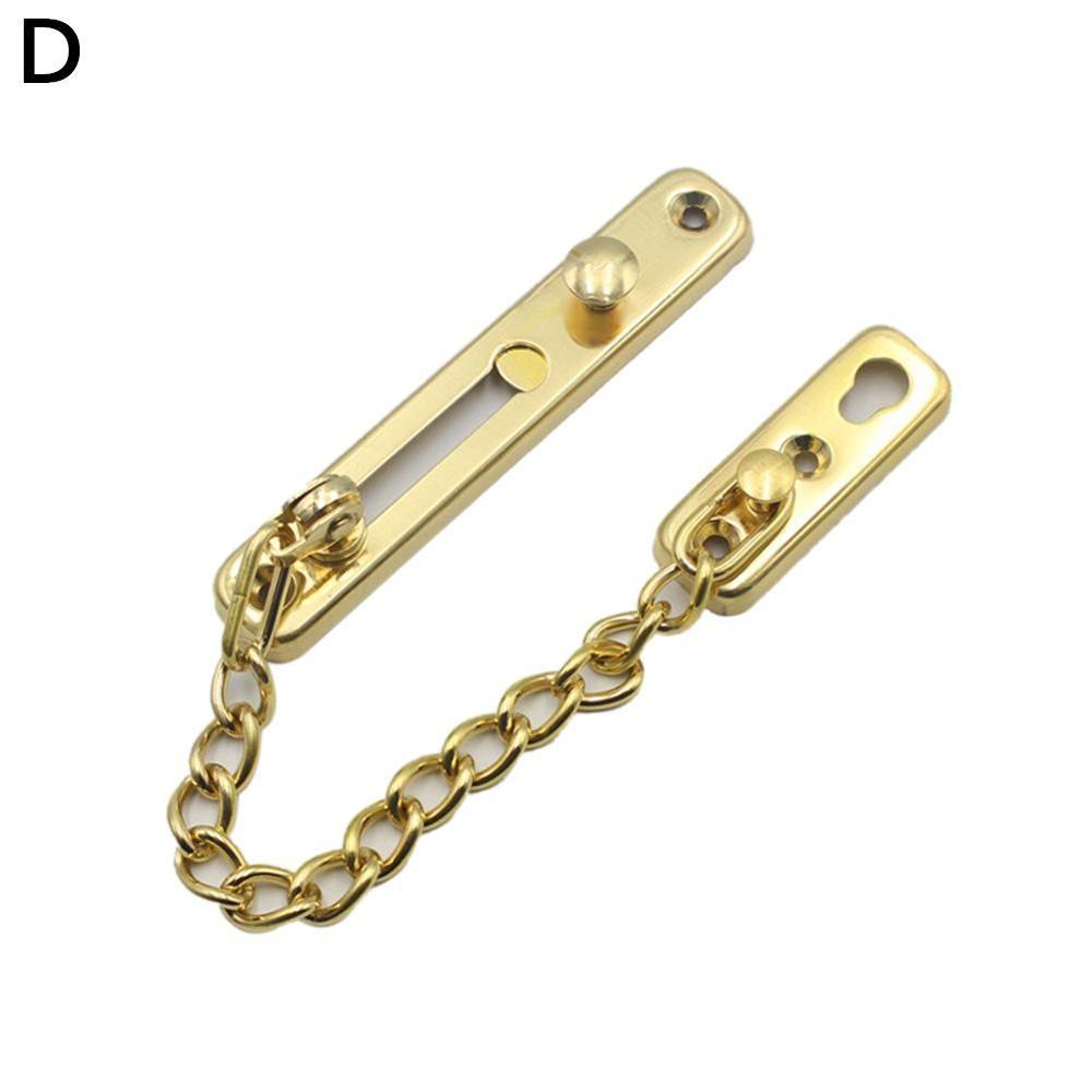 House 1PC Security Guard Chain Bolt Locks Safety Slide Anti-theft Cabinet Lock Tone Latch Door Door Guard Hardware Bolt Cha U7I0: Golden