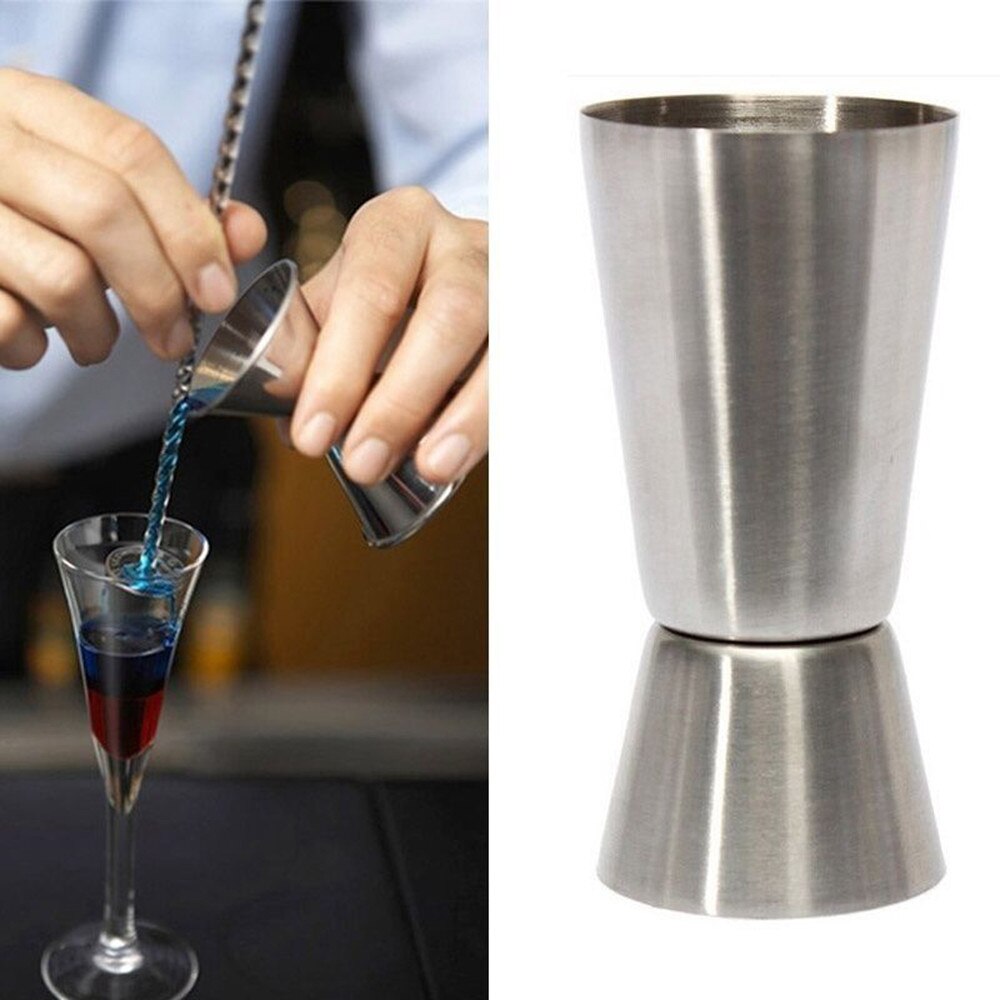 35#Measuring cup Jigger Single Double Shot Short Drink Spirit Measure Cup Cocktail Bar Party Wine#35