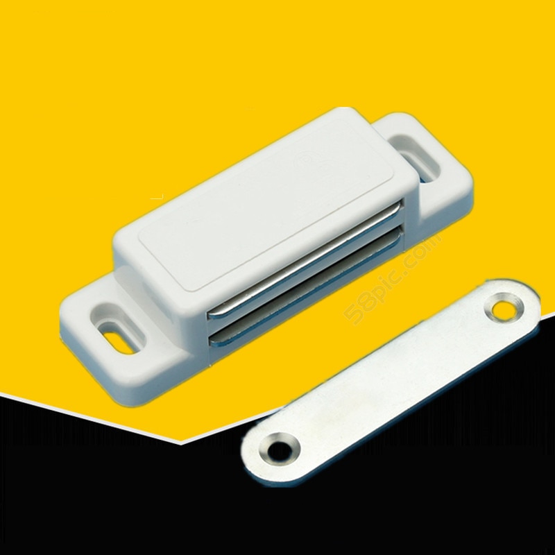 Cupboard Cabinet Etc Furniture Door Latch/Catch Closures Highly Magnet Catch with Metal Plate and Free Screws Plastic