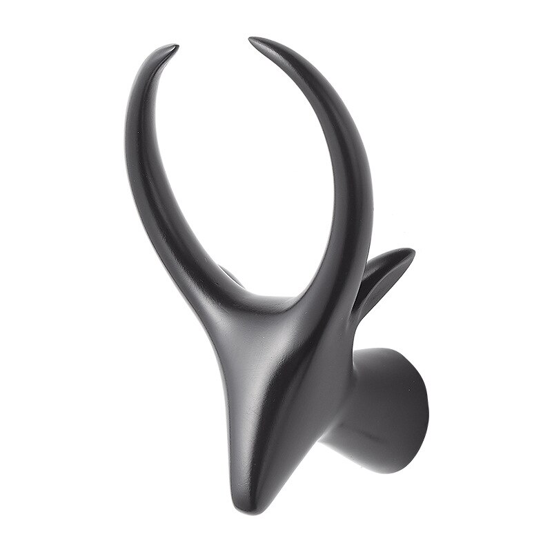 Perchero con cabeza de Animal para el hogar, gancho decorativo para colgar ropa, estante para artículos diversos, montado en la pared, 1 ud.: Black   Sheep