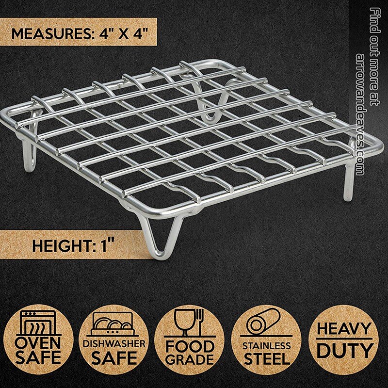 4 Inch Mini Stainless Steel Cooking Cooling Rack, 6 Sets of Stainless Steel Cooling Rack Cake Bread Cooling Rack