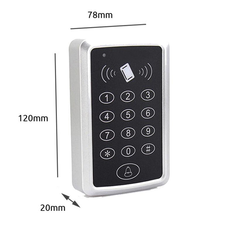125KHz RFID Access Control Keypad Outdoor Rainproof Cover EM Card Reader Door Access Control System