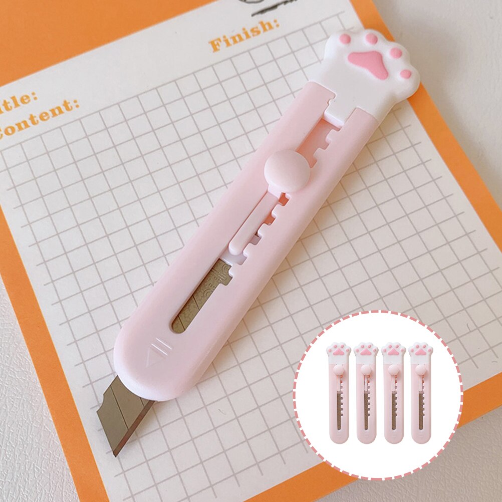 4Pcs Multi-function Box Cutters Adorable Craft Cutters Portable Paper Cutters Craft Supply