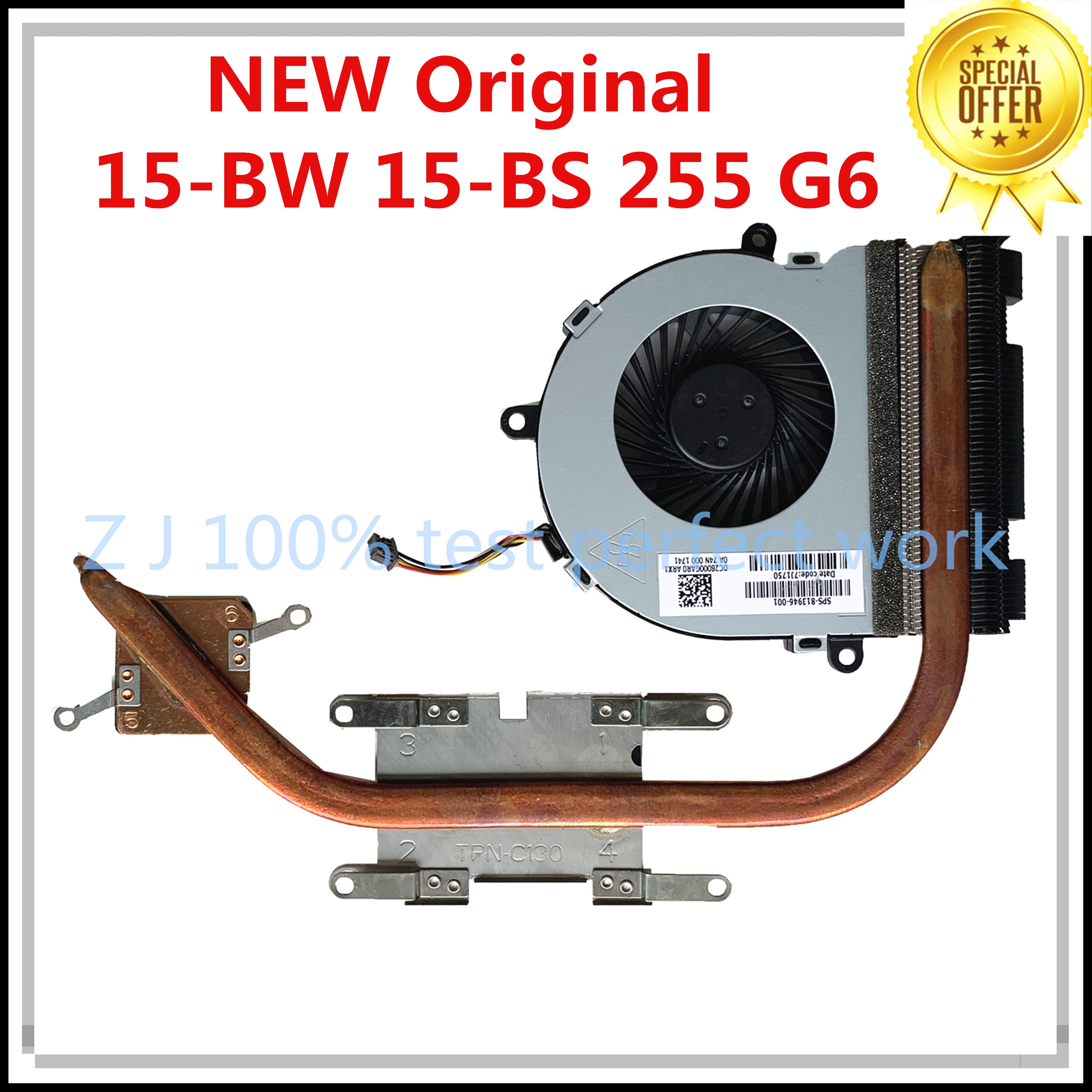 Original For HP 15-BW 15-BS 255 G6 Laptop Cooling Heatsink Fan Radiator TPN-C129 TPN-C130 925018-001 100% Tested Fast Ship