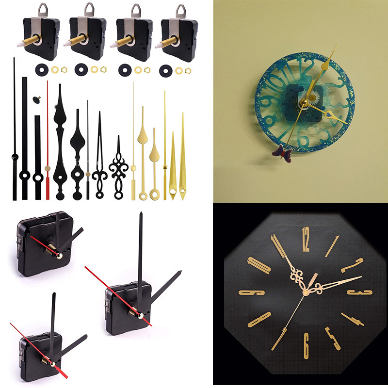 31Mm Lange As Diy Silent Klok Mechanisme Voor Wandklok Beweging Reparatie Kit Opknoping Quartz Uurwerk Horloge Murale 5set Handen