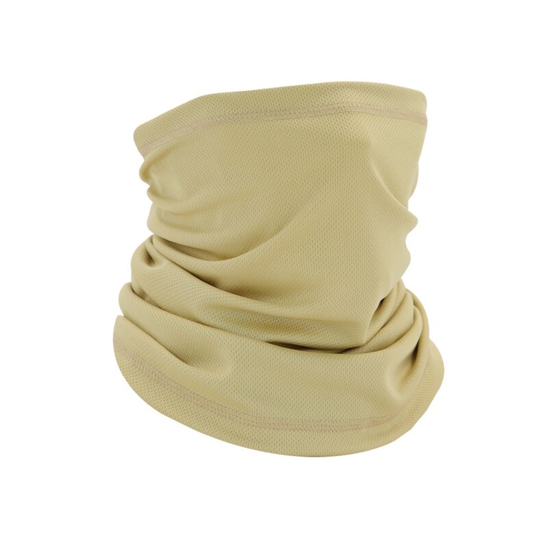 Men Windproof Neck Gaiter Elastic Tube Scarf Ear Cover Male Head Scarves Half Face Sun Ring Headscarf Headband Bandana: Khaki