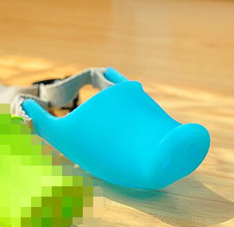 Anti-bite Stop Barking Dog Muzzle Silicone Cute Pig Nose Stop Chewing Funny Puppy Adjustable Mouth MaskBreathable For Small Dog: Blue / M
