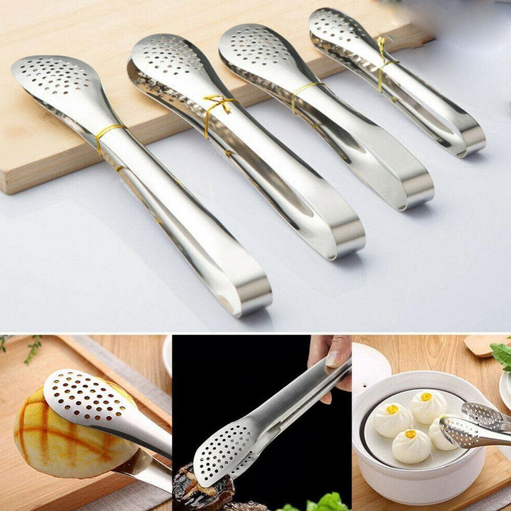 1 ud., cocina , plato de frotamiento de acero inoxidable, ensalada, hornear, pinzas antipinzas para ollas, herramientas para cocinar en , pinzas de pastelería, calor I9M9