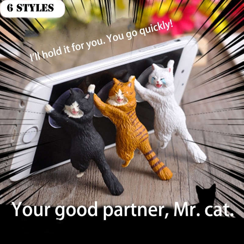 COOL Mr Kat Mobiele Telefoon Houder Stand Sucker Tabletten Smartphone Houder DXAD