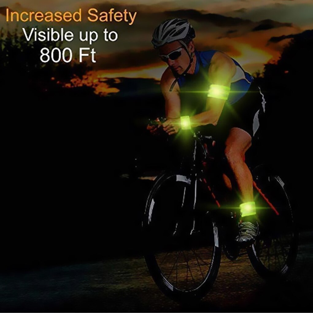 Bandas reflectantes banda elástica para el brazo correas para pierna y tobillo cinta reflectante de seguridad Reflector
