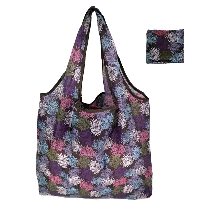 Bolsas de compras reutilizables para mujer, bolso de mano plegable de tela portátil, bolsa de comestibles ecológica, bolsos de mano plegables de gran capacidad para frutas y verduras: CORAL