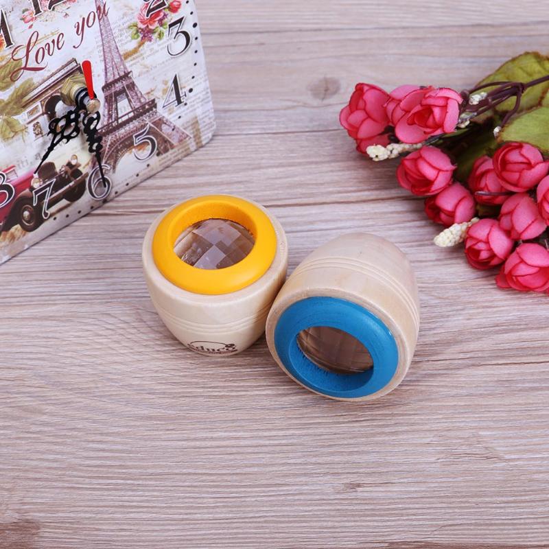 1PC Baby Kids Wooden Toys Bee-eye Interesting Effect Magic Kaleidoscope Explore Toys for Children Educational Wood Toy