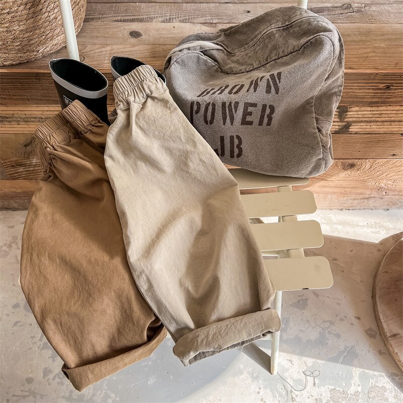 1341C 2022 primavera abbigliamento per bambini pantaloni da ragazzo Plaid panno Patchwork pantaloni Casual da ragazza coreano 1-7 anni pantaloni Harem per bambini