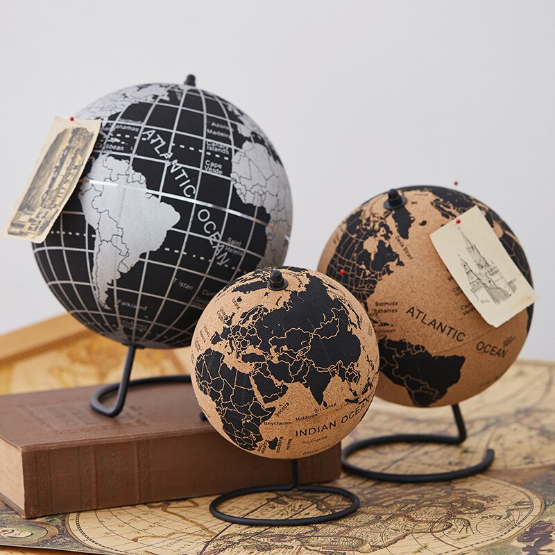 15/18/21/25Cm Engels Kurk Globe Geografie Onderwijs Levert Creatieve Meubels Eenvoudige Decoratie Fotografie Decoratie props