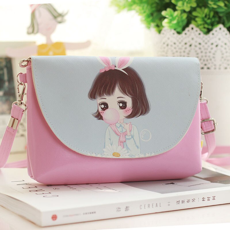 Kids Shoulder Bags Children Girls Messenger Bag Cartoon Printing Princess Handbag Mini PU Leather Crossbody Bags for Child: No12