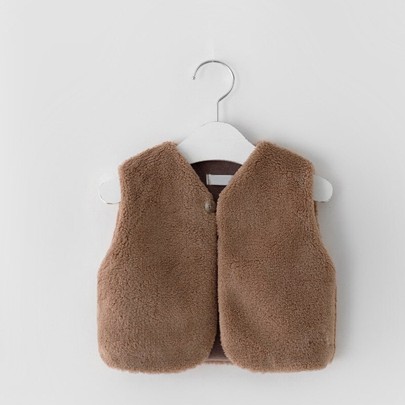 Winter Baby Meisjes Dikker Vest: Coffe / 66(3-6m)