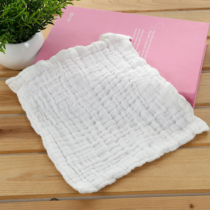 Six layers of gauze cotton square towel Children towel Fold a handkerchief Plain printed saliva towel: 1