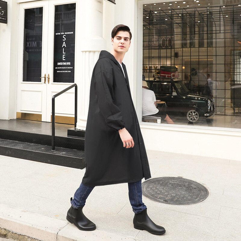 Chubasquero Reutilizable para Hombre y Mujer, Poncho Impermeable de Plástico EVA con Capucha para la Lluvia