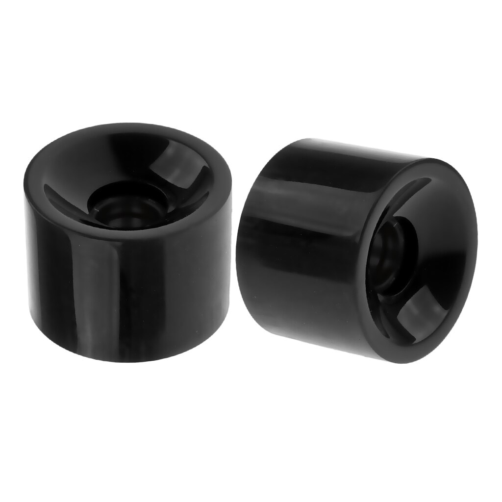 Skateboard PU Wheels Pro Blank Skateboard PU Wheels Longboard Cruiser Wheels black 2x 70 x 51mm