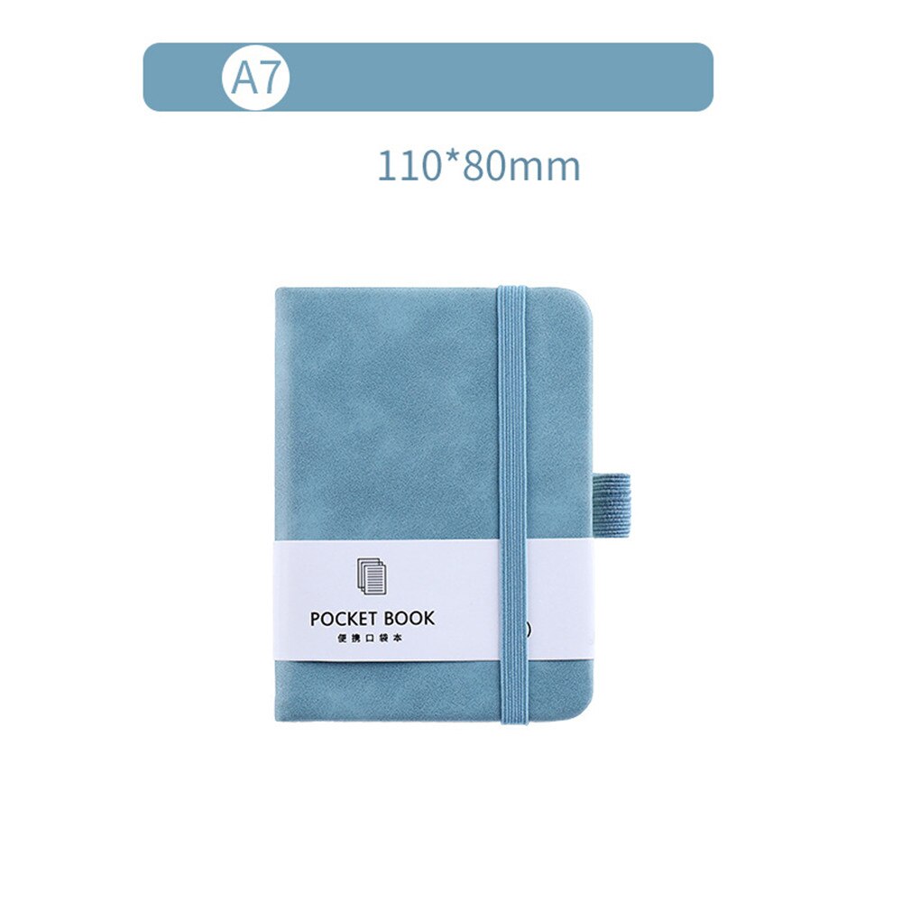 2022 A6 A7 Small Portable Notebook Pocket Notepad Diary Agenda Planner Notebook Goals Habit Schedules Office School Supplies: light blue-A7