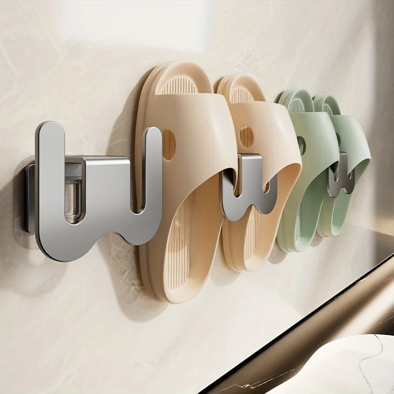 Schuhregal-Haken ohne Bohren, Wandmontage, platzsparende Kleiderbügel für Badezimmer, Schuhe, Aufbewahrungsorganisator