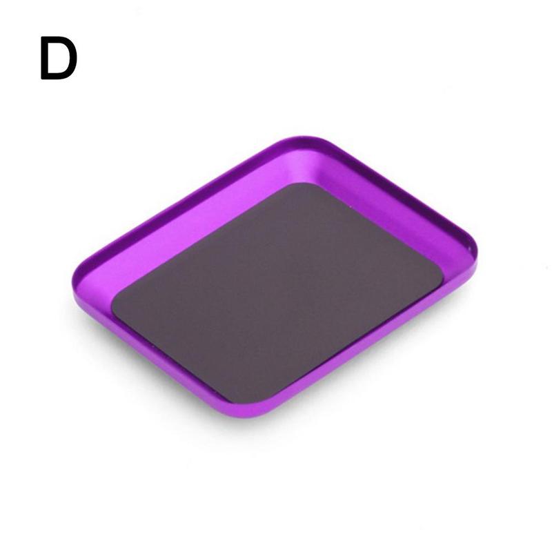 Screw Tray Magnetic Screws Tray Dish Bowl For Garage Bolts Nuts Hardware Organizer Bits Storage Mini Plate Parts Box G6s7: Purple