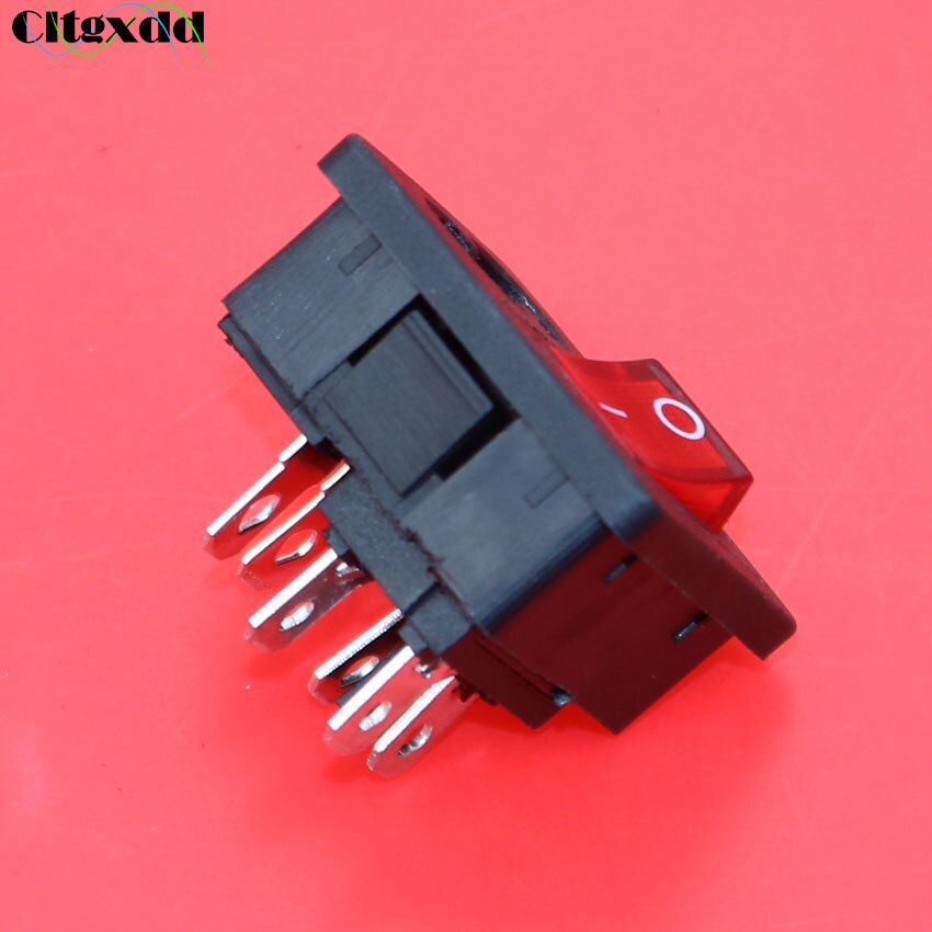 cltgxdd 1~5pcs IEC320 C8 AC 2.5A 250V power Cord Inlet socket receptacle with red light rocker switch for Computer Amplifier