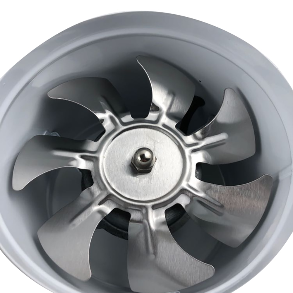 6 Inch Pipe High Speed Booster Ducted Exhaust Fan Toilet Vent Metal Bathroom Window Air Ventilator Wall Mount Kitchen Home Hotel