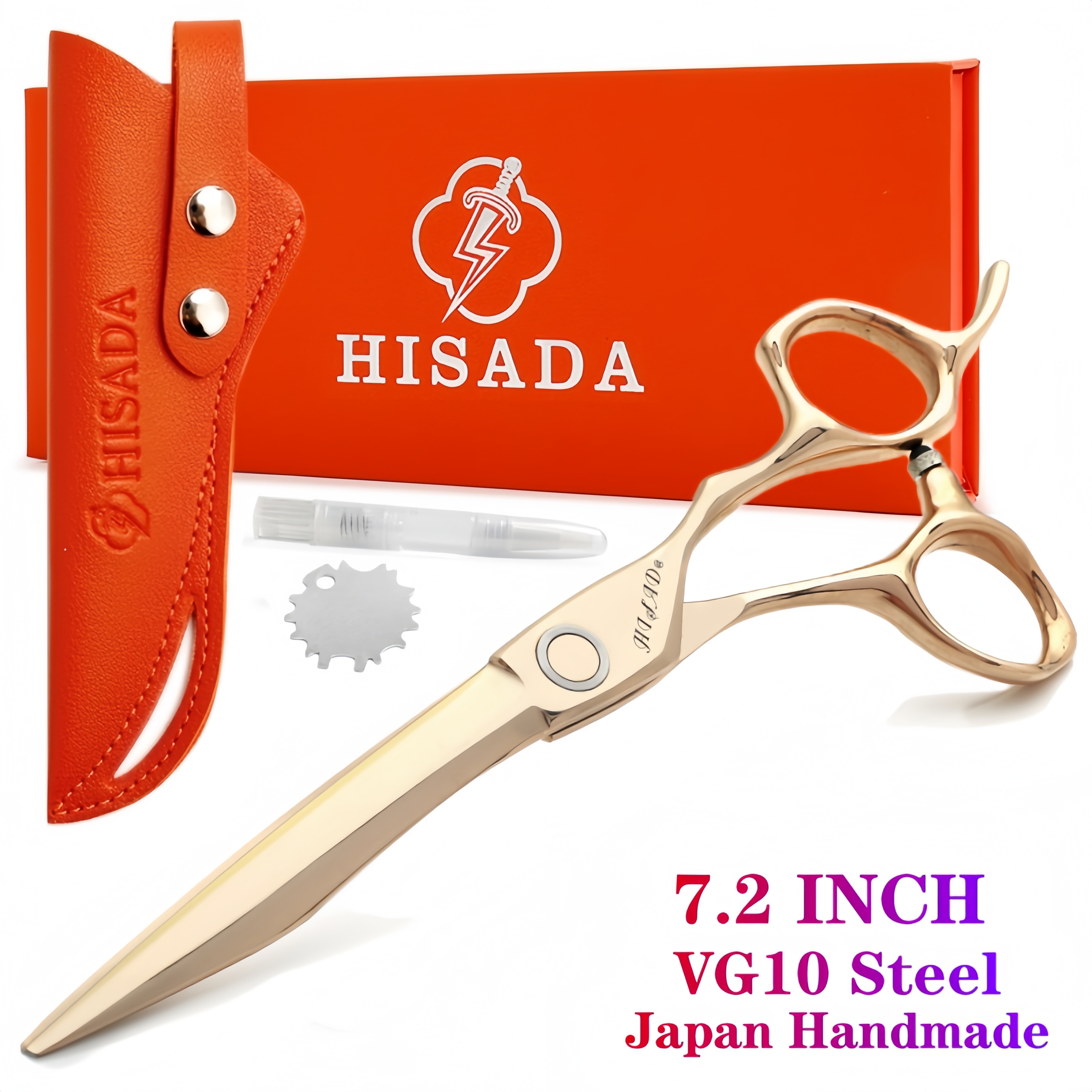 Hisada kappersschaar 5.5/6.0/6.5 inch roze kappersschaar haarknipmachine kappersaccessoires: Violet/紫罗兰