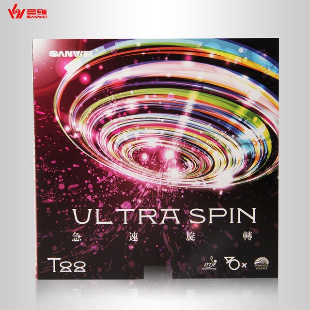 Sanwei CC 5+2 Carbon with Sanwei TARGET T88 ULTRA SPIN Table Tennis Blade With rubbers finished racket