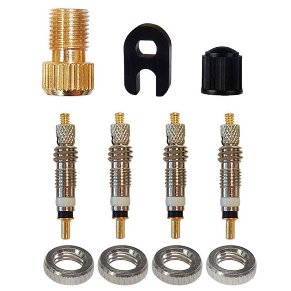 1 Set Bicycle French Presta Tire Valve Cores+Valve Core Removal Tool Bike Tire Valve Cores Plus Removal Replacement Cycling Part