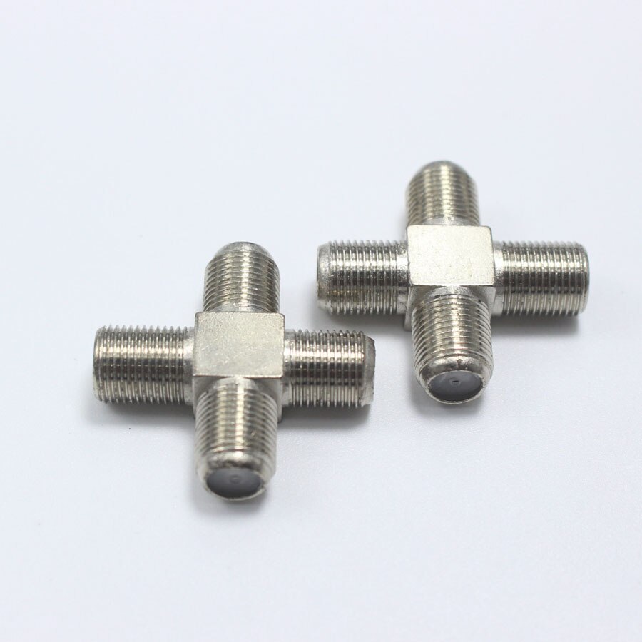 2pcs F Head TV Female to Female Plug jack Closed-circuit Joint Plug Antennas TV F Coaxial Plugs Adapter Connector