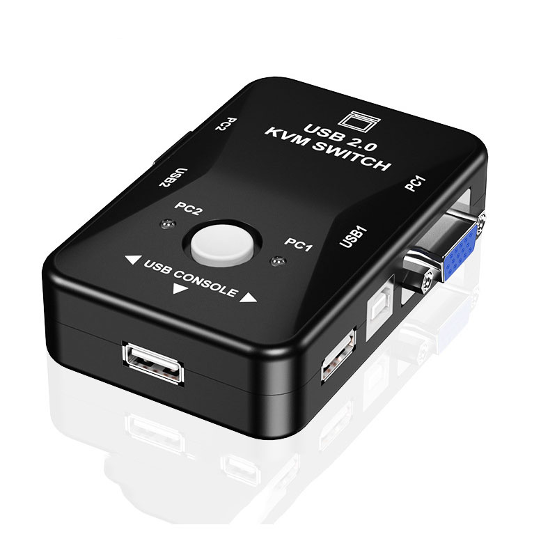 KVM Switch 2 Ports Share Printer Monitor Splitter VGA Mouse Keyboard Printer Splitter Switcher: KVM-Switch