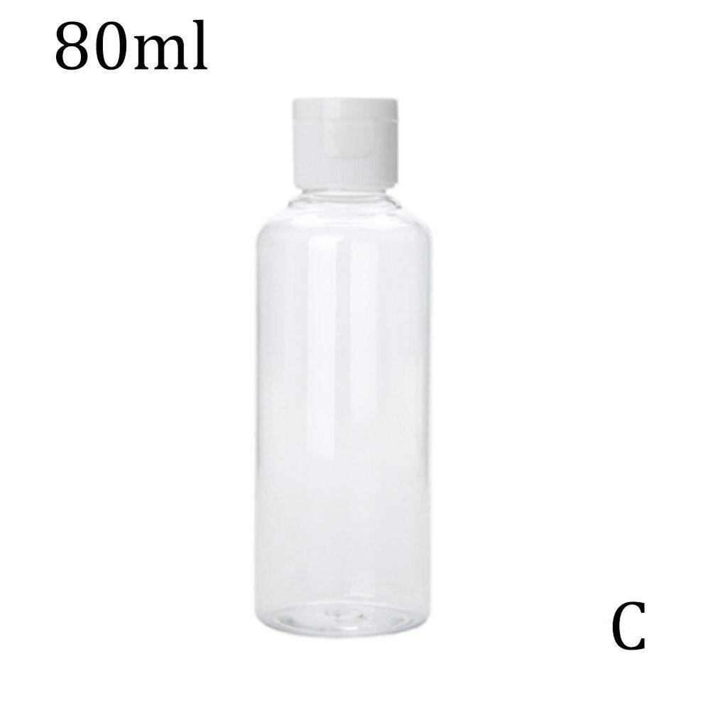 Flacon Vide Plastique 60ml/75ml/80ml/100ml/120ml Makeup Bottles For Liquid Cap Empty Lotion Plastic Cream Flip C0O4: 80ml Bottle
