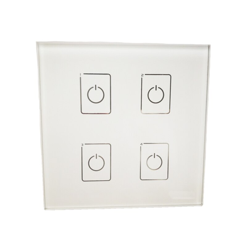 Dali Led Dimmer On/Off Switch 86 Type Wall Mount Touch Panel Dimmable 1 2 3 4 Channel Scene Group Unicast Broadcast Mode: EDA4 dimmer